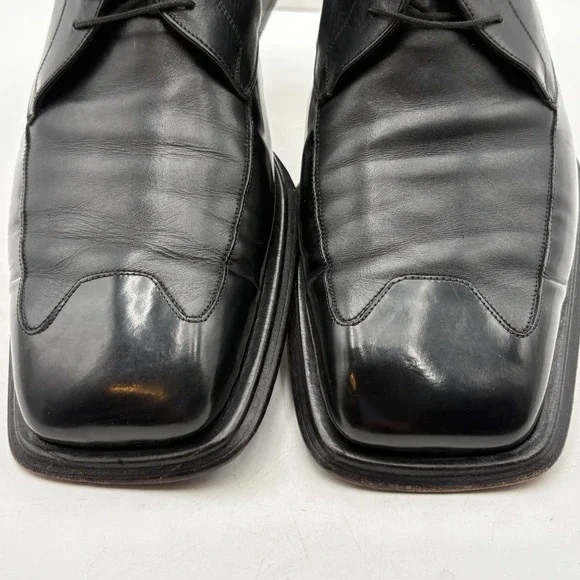 Mezlan Rovato Black Leather Lace Oxford Dress Shoes Men's 13M Square Toe Spain